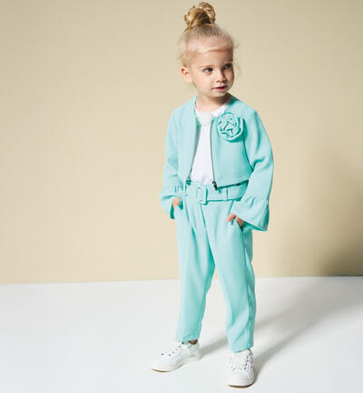 Pantaloni eleganti bambina VERDE
