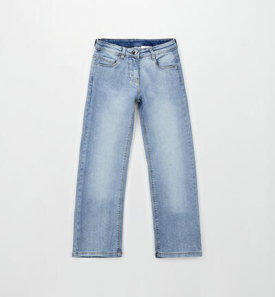Girl's denim trousers BLUE