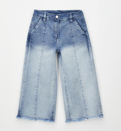 Wide leg jeans for girls BLUE