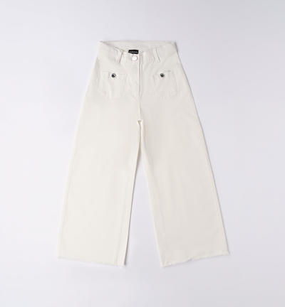 Girl's wide trousers CREAM
