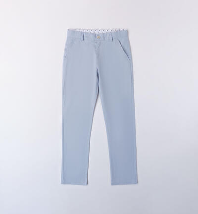 Boys' formal trousers LIGHT BLUE