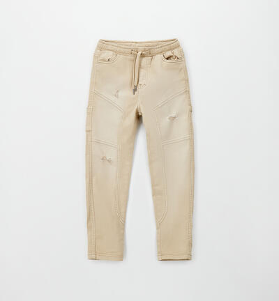 Sarabanda trousers for boys BEIGE