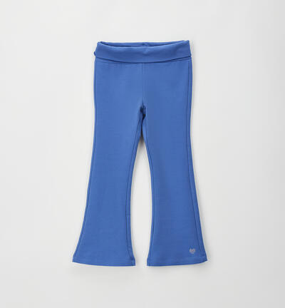 Girls' tracksuit bottoms BLUE
