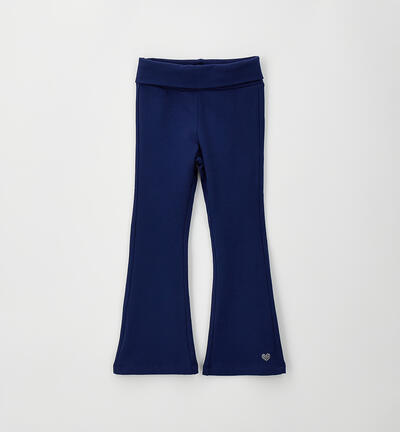 Girls' tracksuit bottoms BLUE