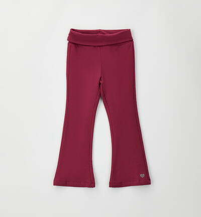Girls' tracksuit bottoms VIOLET