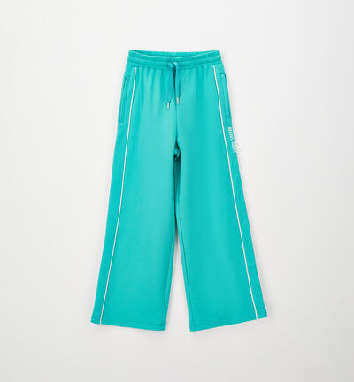 Girl's tracksuit bottoms GREEN