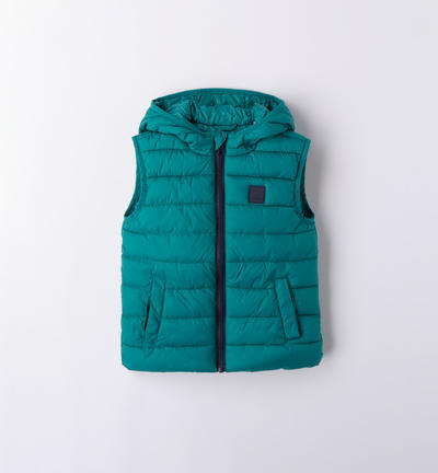 Boys' padded gilet GREEN