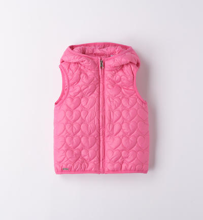 Girl's sleeveless padded jacket PINK