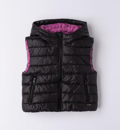 Girl's sleeveless padded jacket BLACK