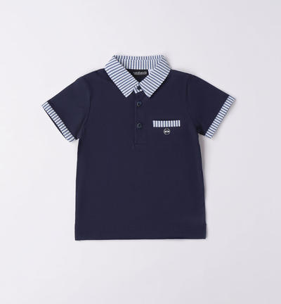 Polo bambino 100% cotone BLU