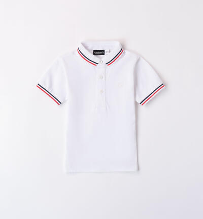 Boys' polo shirt WHITE