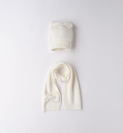 Girl's scarf and hat CREAM