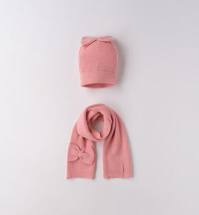 Girl's scarf and hat PINK