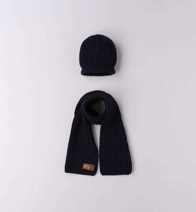 Sciarpa e cappello bambino BLU