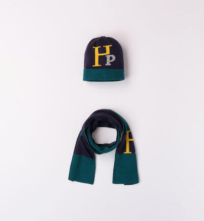 Boys' hat and scarf set BLUE