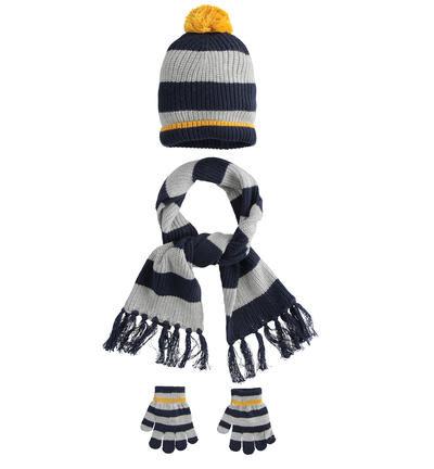 Set cappello sciarpa guanti bambino GRIGIO