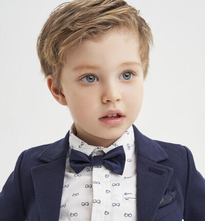 Boys' bow tie and handkerchief set BLUE