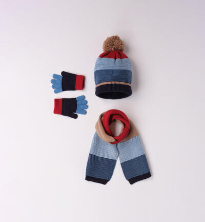 Boys' hat, scarf and gloves set RED