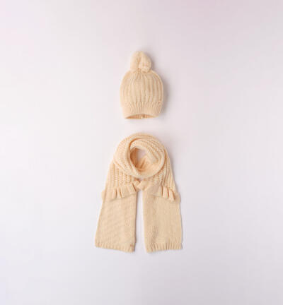 Set sciarpa e cappello ragazza BEIGE