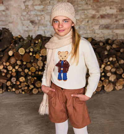 Shorts da ragazza Sarabanda MARRONE
