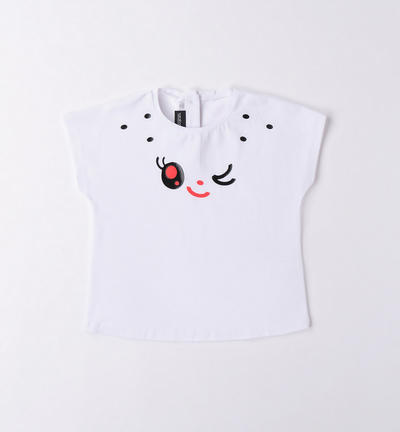 Girl's fun T-shirt WHITE