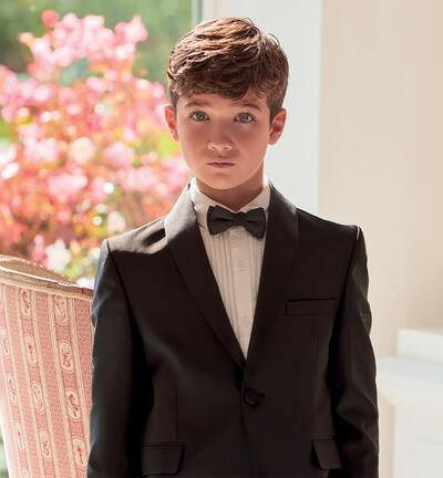 Boys' tuxedo suit BLACK