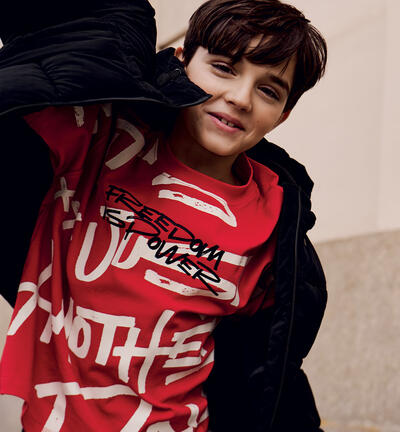 100% Cotton Boys' T-Shirt RED