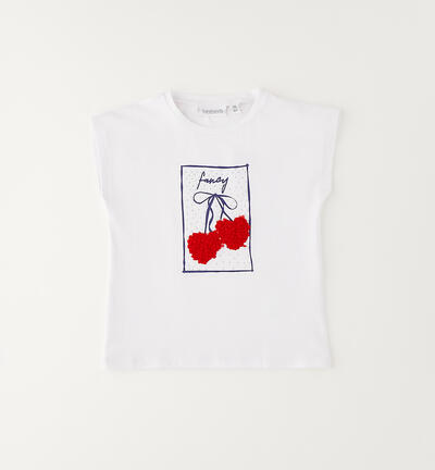 T-shirt bambina bianca BIANCO