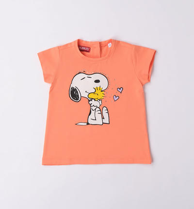 T-shirt bambina con Snoopy ARANCIONE
