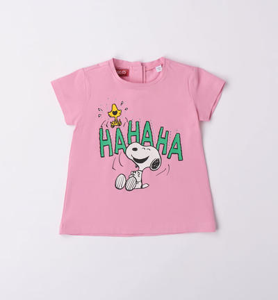 T-shirt bambina con Snoopy ROSA