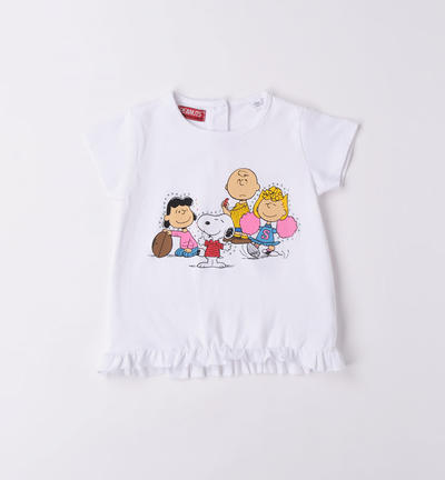T-shirt bambina Peanuts BIANCO