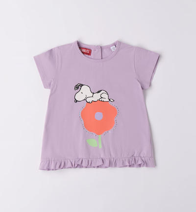 T-shirt bambina Peanuts VIOLA