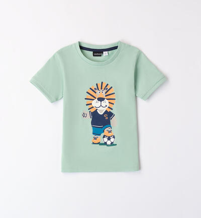 Boys' lion T-shirt GREEN