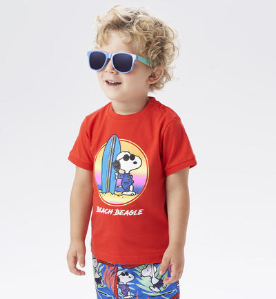 T-shirt bambino Peanuts ROSSO