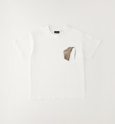 100% cotton boy's T-shirt CREAM