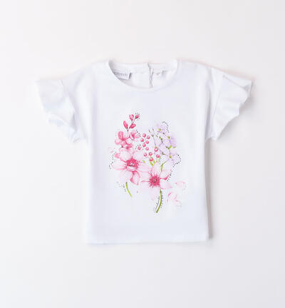 Girls' floral T-shirt 