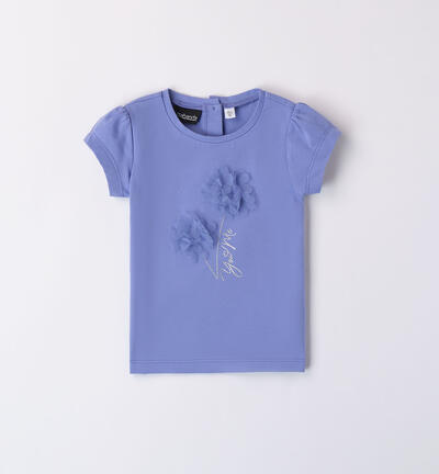 Girl's T-shirt with tulle VIOLET