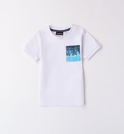 Boys' T-shirt in 100% cotton WHITE
