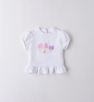 T-Shirt per neonata Minibanda BIANCO