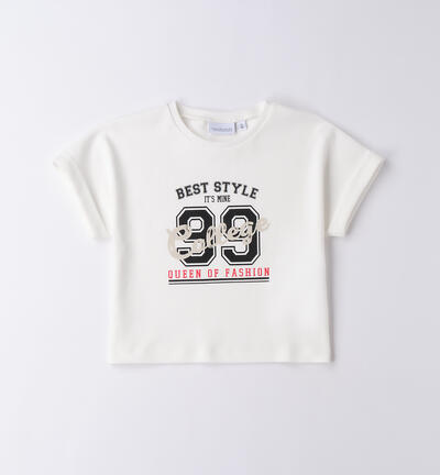 T-shirt per ragazza PANNA