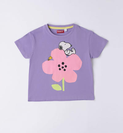 T-shirt ragazza con Snoopy VIOLA