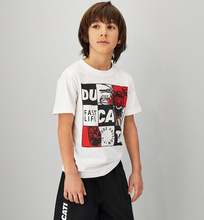 T-shirt ragazzo Ducati BIANCO