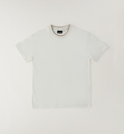 T-shirt ragazzo in cotone BIANCO