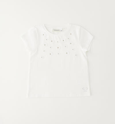 T-Shirt Sarabanda bambina BIANCO