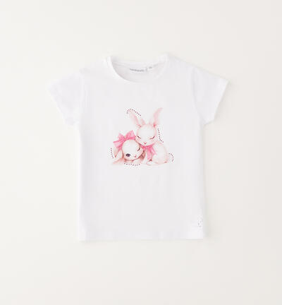 T-shirt Sarabanda per bambina BIANCO