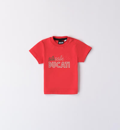 Ducati T-shirt with Italian tricolore flag print for boys RED