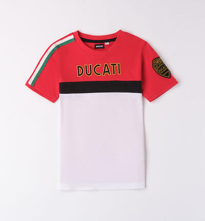 Ducati Italian tricolore flag T-shirt for boys RED