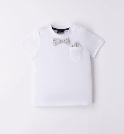 T-shirt bambino con papillon BEIGE