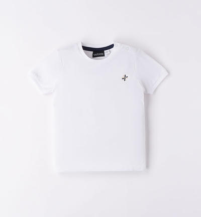 T-shirt bambino jersey stretch BIANCO