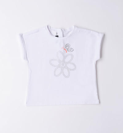 Girl's glitter T-shirt WHITE